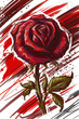 Rose Zeichnung
