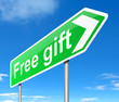 Free gift concept.