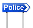 Police sign.