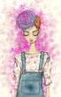 Pink fashion beret