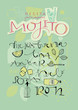 Mojito cocktail recipe. Vector file.