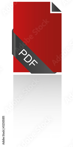 Vector: PDF Icon Banderole geschwungen PDF Icon Banderole geschwungen