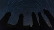 time lapse cave house with star trials at cappadocia Turkey