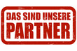 Grunge Stempel rot DAS SIND UNSERE PARTNER