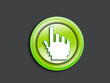 abstract glossy hand cursor icon