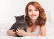 Foto: woman with a cat woman with a cat