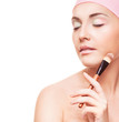 woman with a brush