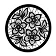 Flowers with imitation lace and embroidery