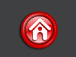 abstract glossy red home icon