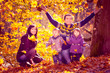 family in the autumn park
