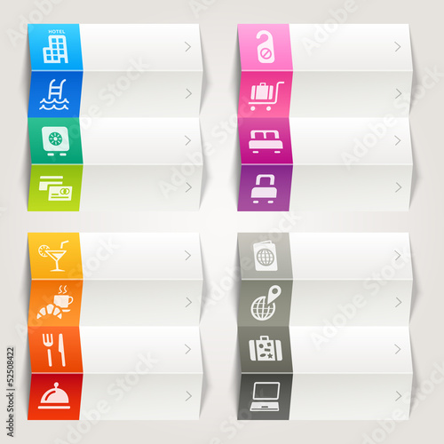 Vector: Rainbow - Hotel and Resort icons / Navigation template Rainbow - Hotel and Resort icons / Navigation template