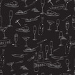 wine and  food pattern