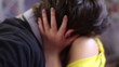 Young couple romantic kissing. Passionate flirt.