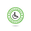 Disabled sign vector .