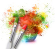 Foto: Paint Splatters on Rainbow Apple Paint Splatters on Rainbow Apple