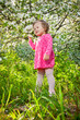 little girl in flowers