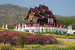 Northern thai style building in Royal flora Ratchaphruek, Chiang