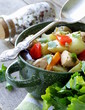 Photo: salmon fish stew with vegetables and herbs salmon fish stew with vegetables and herbs