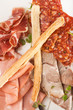 close-up snack from mixed meat and sausage