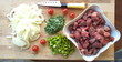 preparing goulash