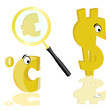 Vector: euro and dollar with celsius vector illustration euro and dollar with celsius vector illustration
