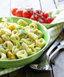 Photo: Italian tortellini with basil and olive oil Italian tortellini with basil and olive oil