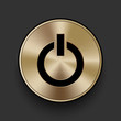 Vector metal multimedia power icon / button
