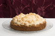 canvas print picture - Meringue cake on glas plate