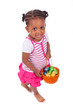 Foto: African Asian girl holding chocolate ester egg African Asian girl holding chocolate ester egg