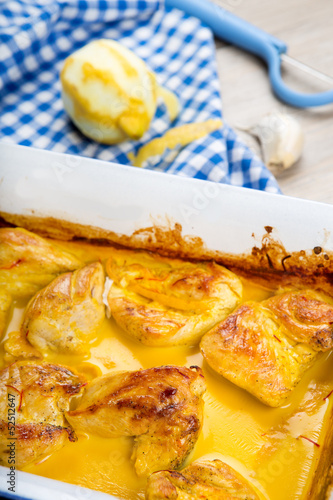 Photo: Delicious hot curry chicken with garlic Delicious hot curry chicken with garlic