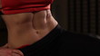 Young female with athletic body fitness exercise for muscles