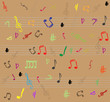 Musical notes - seamless vector