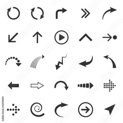 Illustration: Arrows icons Arrows icons