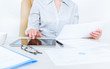 Business person working with documents