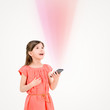 Photo: Inspired child with smartphone Inspired child with smartphone