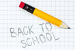 "Back to school" written on a squared