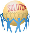 Vektor: People join to find teamwork Solution People join to find teamwork Solution