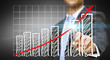 Businessman graph concept