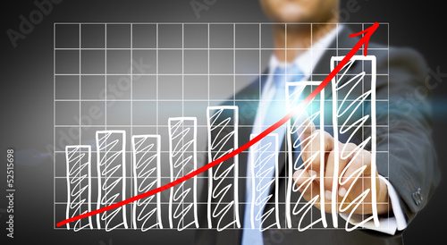 Photo: Businessman graph concept Businessman graph concept