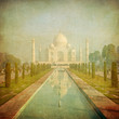 Vintage image of Taj Mahal, Agra, India