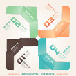 canvas print picture Modern Origami Style Number Options Infographic Illustration