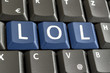 LOL written on computer keyboard