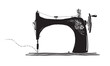 Vintage Sewing Machine Inky Illustration