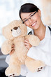Friendly pediatrician smiling