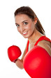 Pretty girl boxing