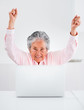 Elder woman with a laptop
