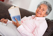 Edler woman reading a book