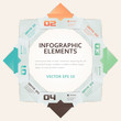 canvas print picture Modern Origami Style Number Options Infographic Illustration