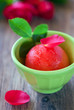 Watermelon ice cream with vanilla and rose water