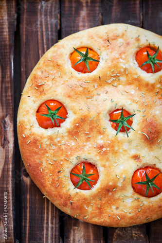 Photo: Focaccia with cherry tomatoes, rosemary and sea salt Focaccia with cherry tomatoes, rosemary and sea salt